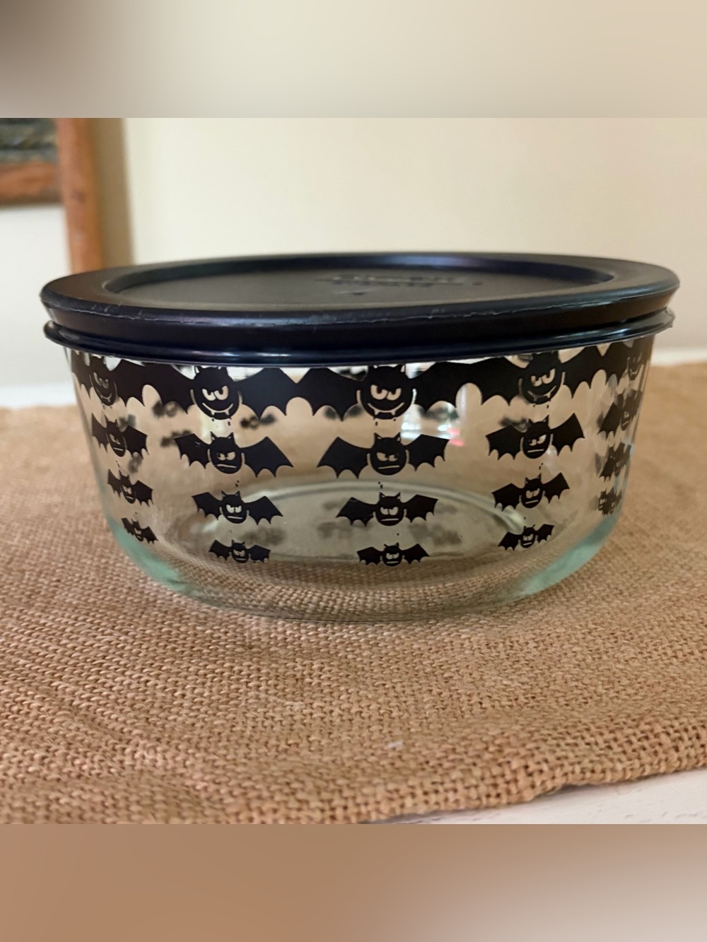Pyrex Black Bats Spooky Halloween Storage Container🦇❤️